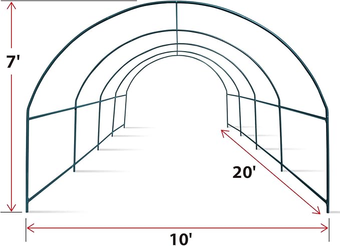 YardGrow Large Garden Support Arch Frame Climbing Plant Arch Arbor - Image 6