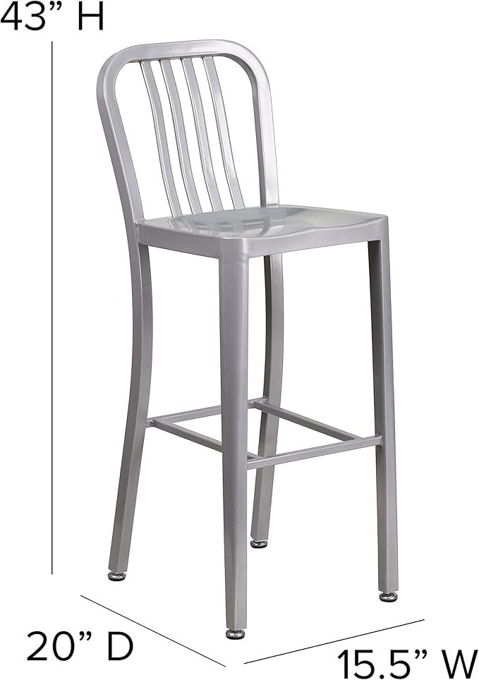 Flash Furniture Gael 30" Commercial Metal Barstools - Image 3