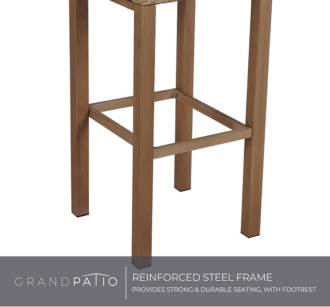 Grand patio 2 Piece Outdoor Tropical Paradise Tiki Bars Stools, Phuket Islander - Image 5