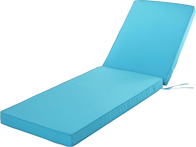 Chaise Lounge Cushion for Outdoor Furniture, Waterproof Fade and Tear Resistant by COMCAVER
