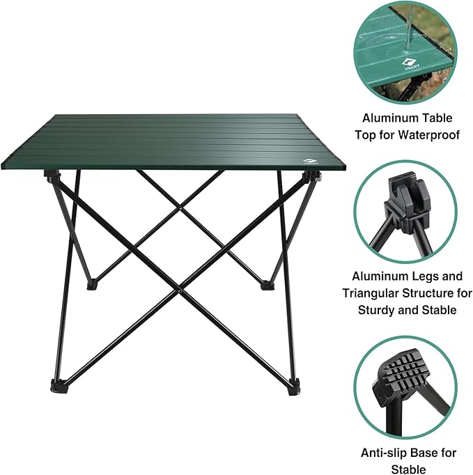 VILLEY Portable Camping Side Table, Ultralight Aluminum Folding Beach Table - Image 5