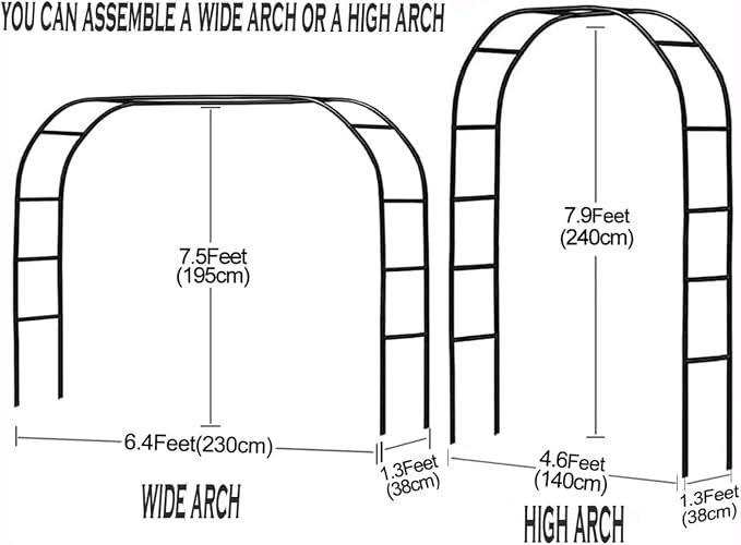 Adorox 7.8ft Garden Arch Trellis - Image 6