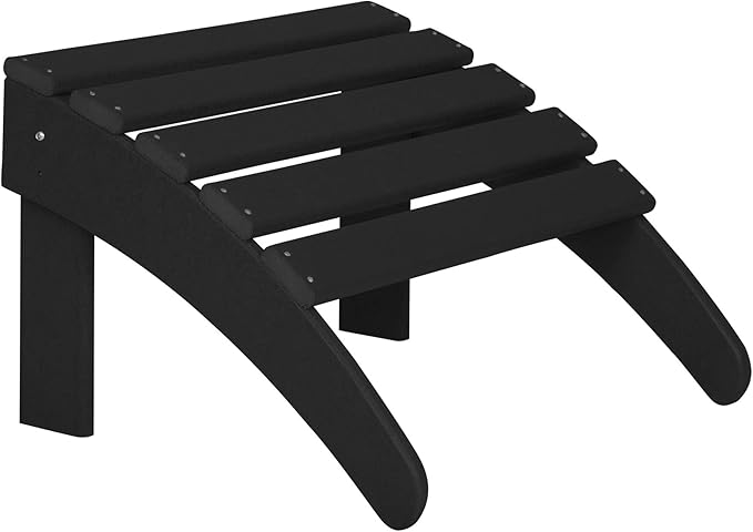 WO Home Furniture Adirondack Ottoman Outdoor Patio Footrest 13.5" Inch Folding by WOHomeFurniture