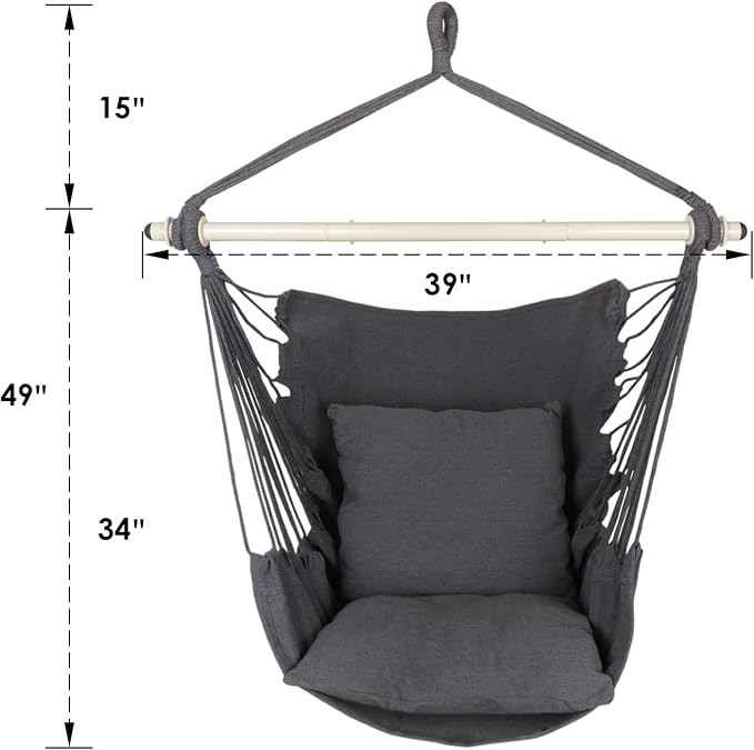 Highwild Hammock Chair Hanging Rope Swing - Image 5