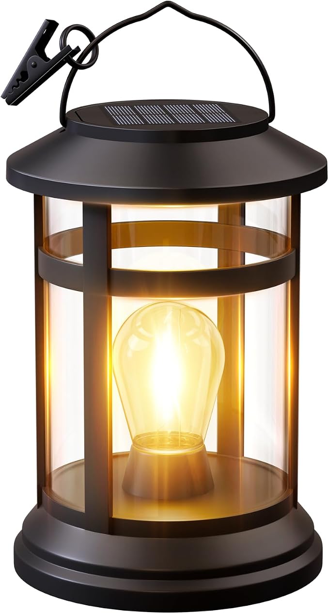 Solar Lanterns Outdoor Waterproof: 1 Pack Hanging Solar Lights by NFEVER