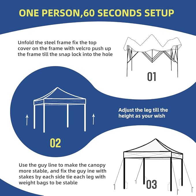 10x10 Instant Pop Up Canopy Tent - Image 8