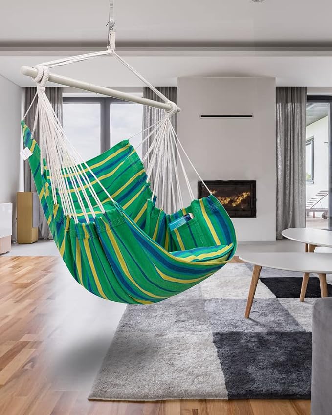 ADVOKAIR Hammock Chair Hanging Chair Swing Large Indoor - Image 2
