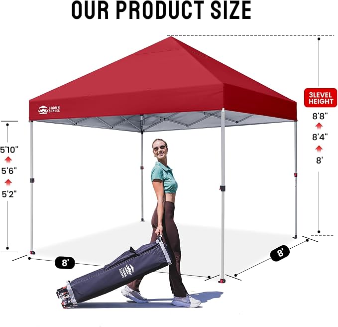 CROWN SHADES 8x8 Pop Up Canopy - Image 5