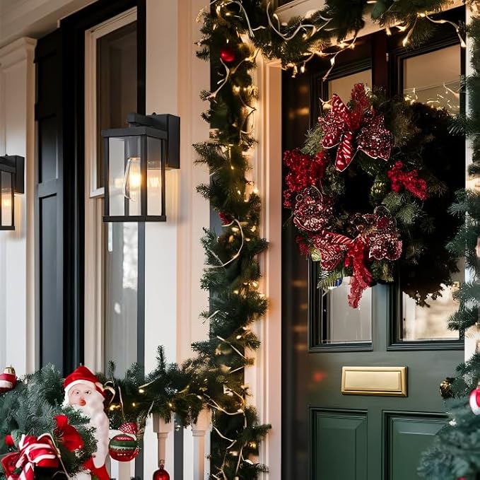 Dusk to Dawn Porch Lights with GFCI Outlets Waterproof Outdoor Wall Lights - Image 7