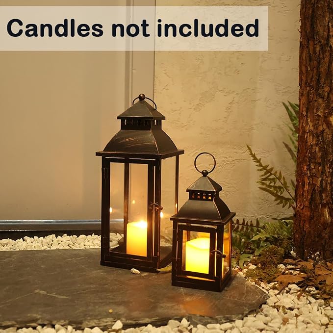 NEEDOMO Lanterns Decorative Outdoor&Indoor, Candle Holder - Image 3
