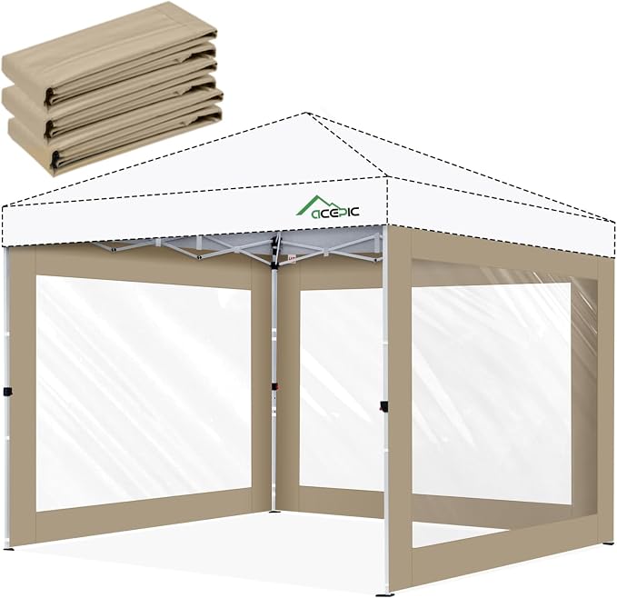 Clear Canopy Sidewalls for 10x10 Pop Up Tent, Transparent Window Curtain Cloth by Unknown