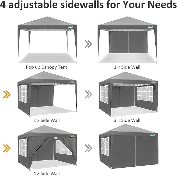 COBIZI 10x10 Pop Up Canopy Tent - Image 6