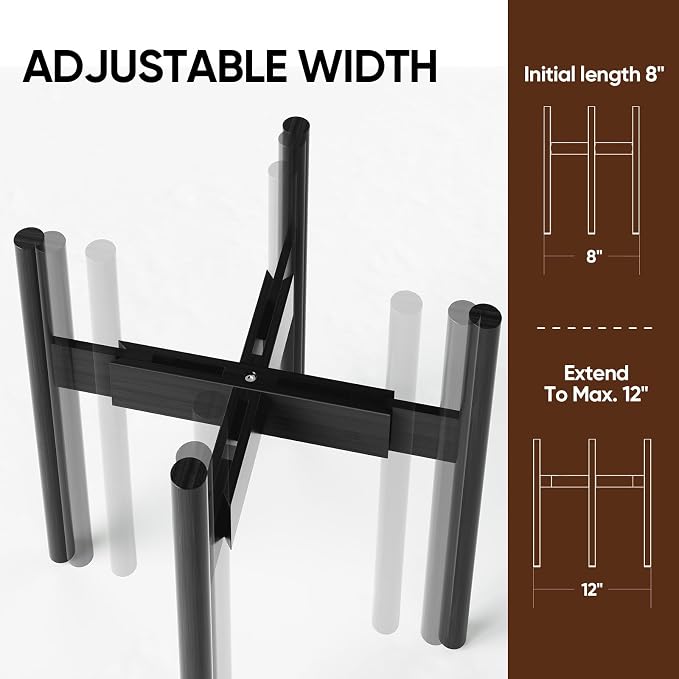 MUDEELA 2 Pack Indoor Plant Stands, 2 Tier Tall Plant Stand 30 inches, Mid - Image 2
