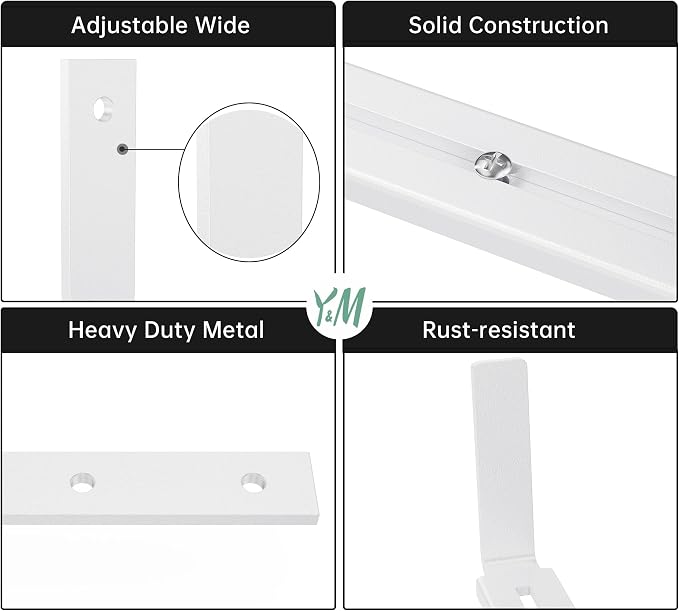 Y&M 4 Pack Adjustable Planter Box Brackets, Universal Window Box Brackets - Image 7