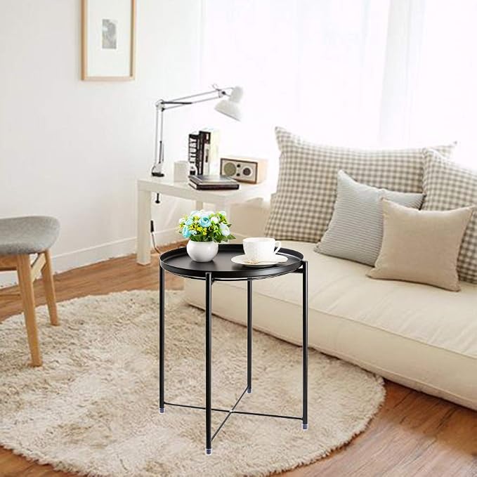 danpinera Metal Black Side Table - Image 7