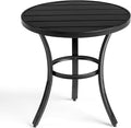 VINGLI Outdoor Side Table, Small Metal Patio End Table, Outdoor Round Table by VINGLI