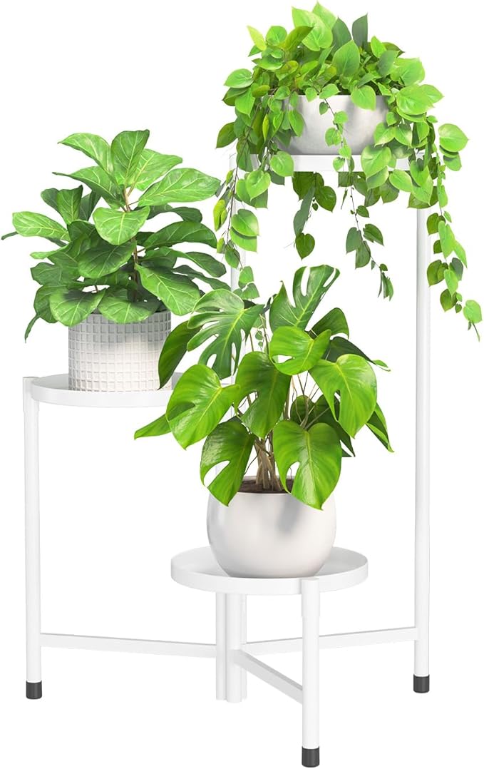 iDavosic.ly 3 Tier Large Plant Stand Indoor, 10 Inch Wide Tall Corner Metal by iDavosicly