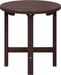 WestinTrends Dylan Adirondack Round Outdoor Side Table, Dark Brown by WestinTrends