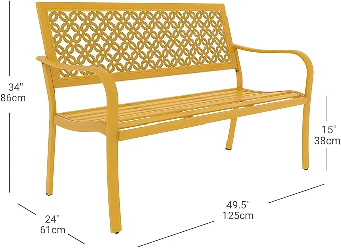 Grand patio 50" Outdoor Bench Garden Bench - Image 3