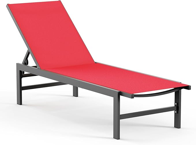 Outdoor Lounge Chair for Pool, Aluminum Chaise Lounge Chairs by Vexwalx