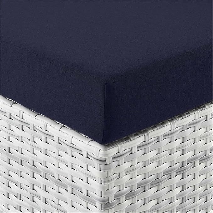 Modway EEI-4298-LGR-NAV Convene Outdoor Patio Chair Armless, Light Gray Navy - Image 7