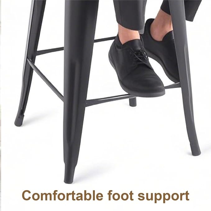 Stackable Metal Bar Stool Backless Indoor-Outdoor Counter Stools Fullmetal - Image 8