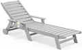 SERWALL Patio Chaise Lounge Chair, Poly Lounge Chair by SERWALL