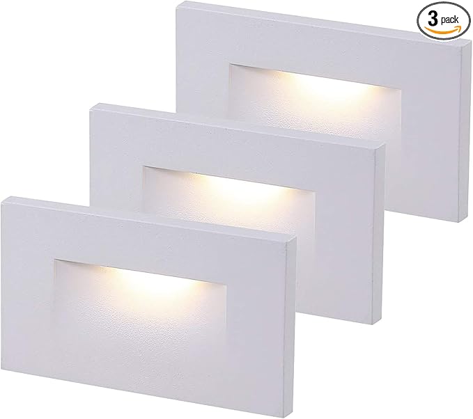 CLOUDY BAY 120V Dimmable LED Indoor Outdoor Step Light, 3000K Warm White by CLOUDYBAY