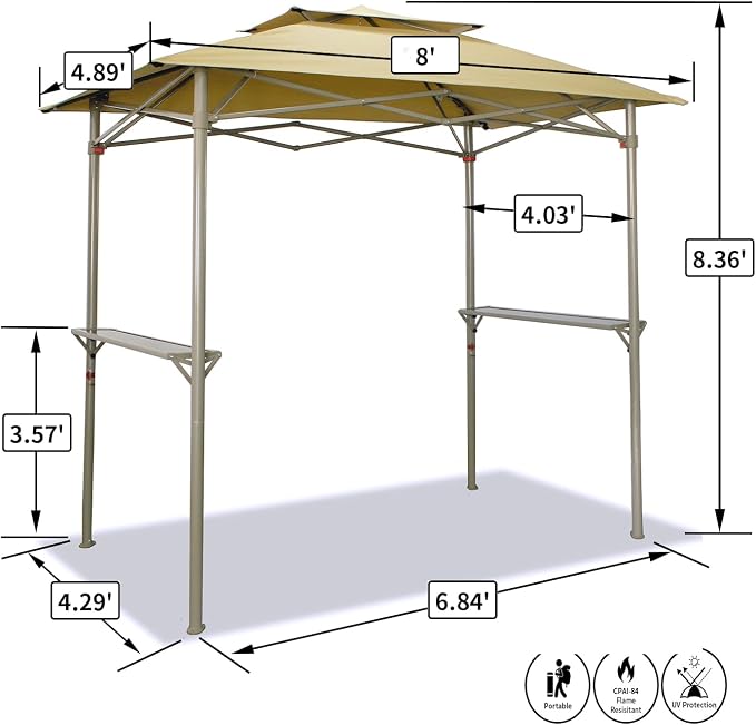 Crown Shades 8x5 Grill Gazebo - Image 7