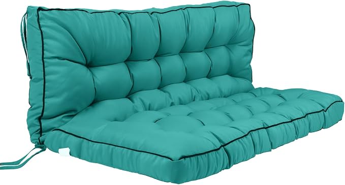 Outside Benches Cushion with Backrest, Thicken Waterproof Swing Cushions 2/3 by Unknown