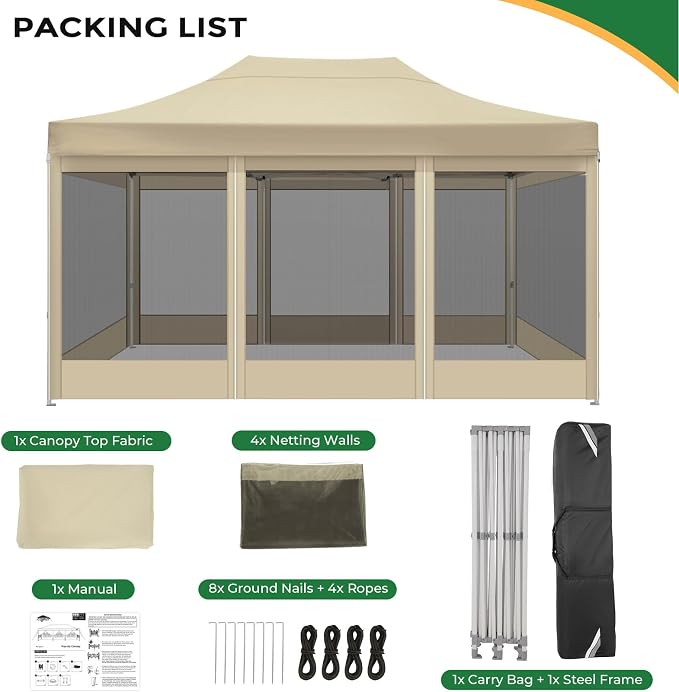 COBIZI 10x15 Heavy Duty Pop Up Canopy Tent - Image 8