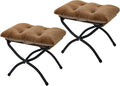 15" Folding Ottoman, Foldable Footrest Stool, Small Foot Stool by MordchilHF
