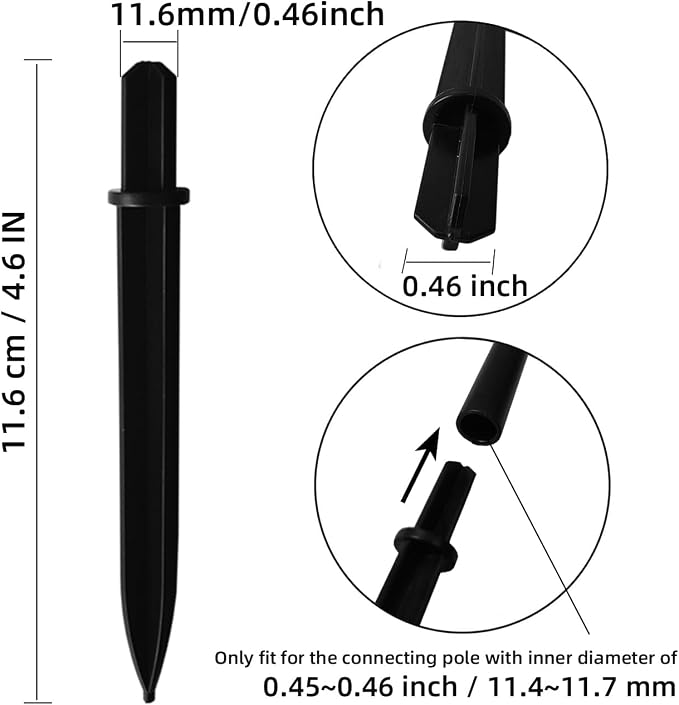 10 Pack Solar Light Stakes Replacement, ABS Reinforced Ground Spikes, Solar - Image 3