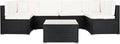 SAFAVIEH Outdoor Sectional Diona Black/White Outdoor Living Set by SAFAVIEH