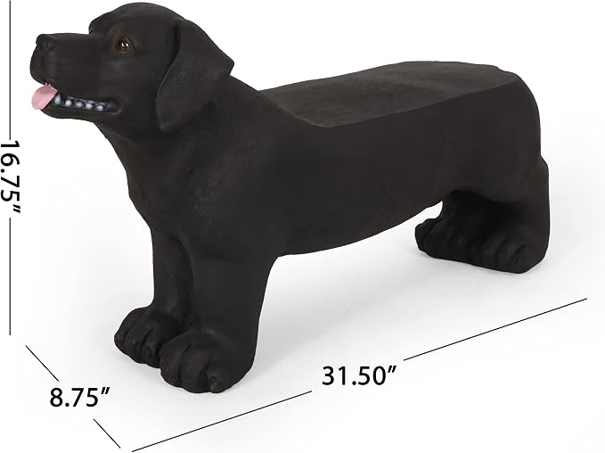 Christopher Knight Home Hyrum Outdoor Bench, Matte Black + Black - Image 3