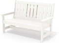 SERWALL Outdoor Bench with Cup Holder, All Weather Patio Benches with High by SERWALL