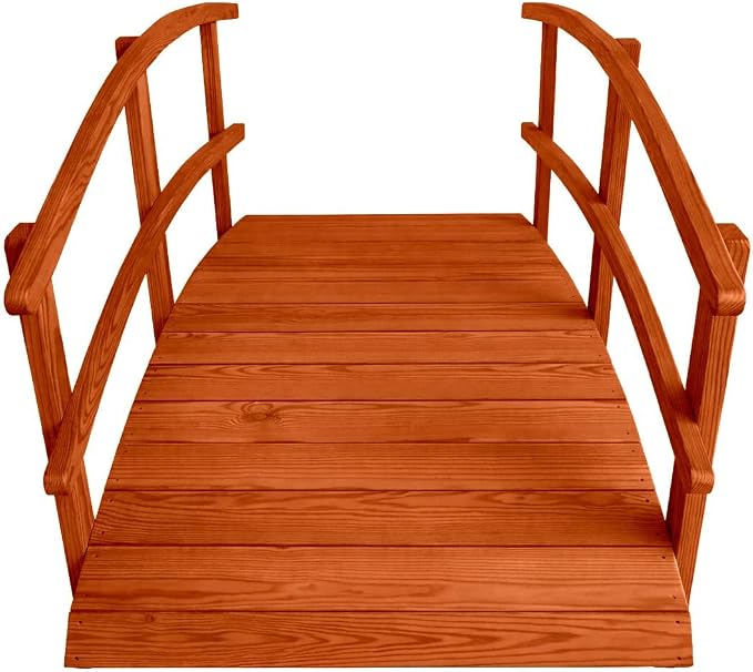6 FT Cedar Amish Made Garden Bridge - Image 6
