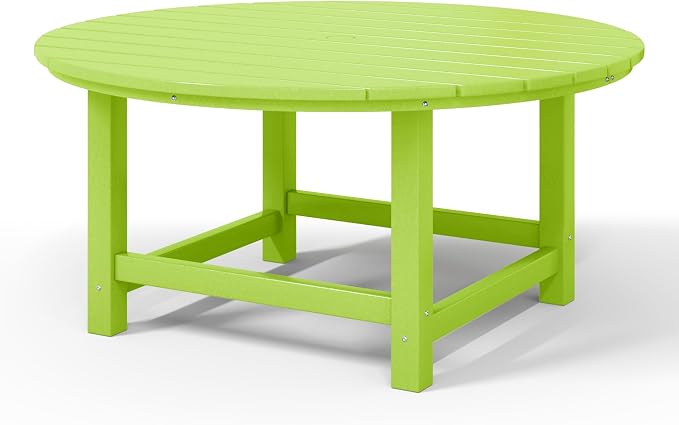 WestinTrends Malibu Low Outdoor HDPE Round Patio Coffee Table - Image 9