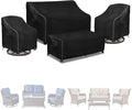 Patio Furniture Covers 4 Piece Set, 600D Heavy Duty Outdoor Furniture Covers by LSongSKY