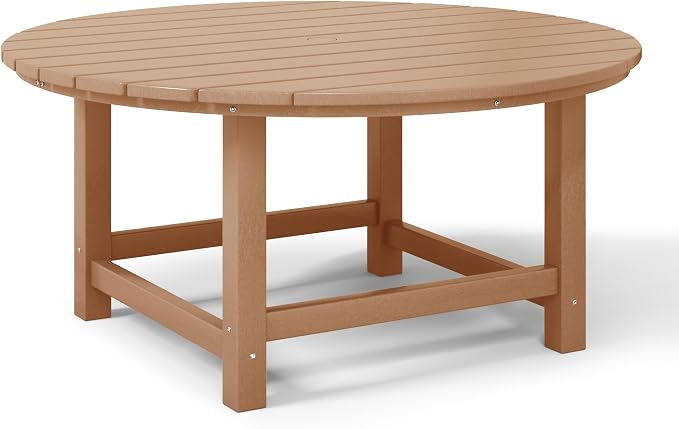 WestinTrends Malibu Low Outdoor HDPE Round Patio Coffee Table - Image 7