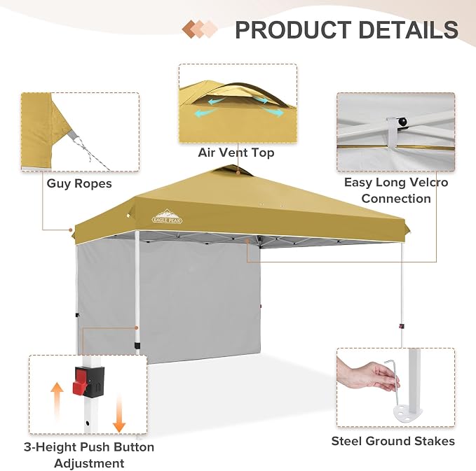 EAGLE PEAK Commercial Canopy 12x12 Pop Up Canopy Tent - Image 2