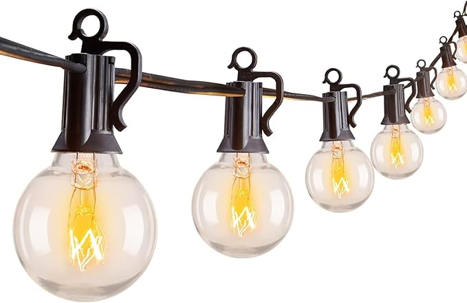 Brightown Outdoor String Lights 30FT G40 Globe Patio Lights by Brightown