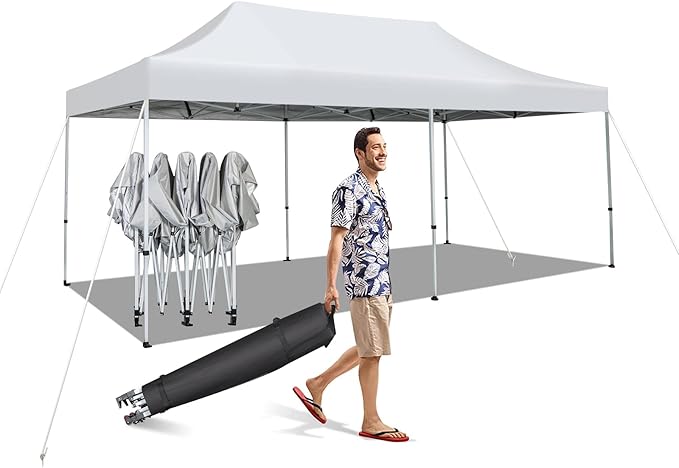 Tangkula 10x20 Ft Pop Up Canopy, UPF 50+ Easy Setup Instant Canopy Tent by TANGKULA