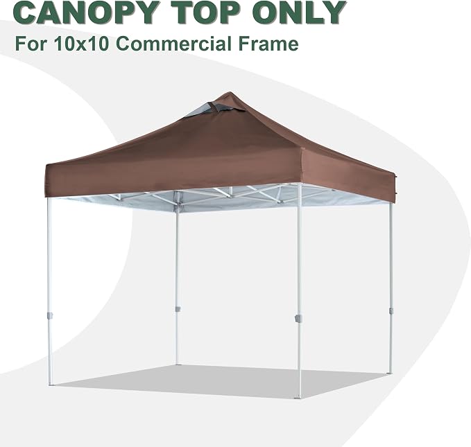 Brown Commercial Replacement Canopy Cover - Image 2