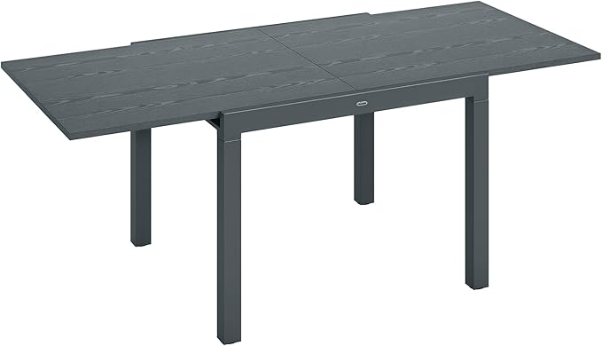 Outsunny Extendable Outdoor Dining Table, Rectangle Expandable Patio Table by Outsunny