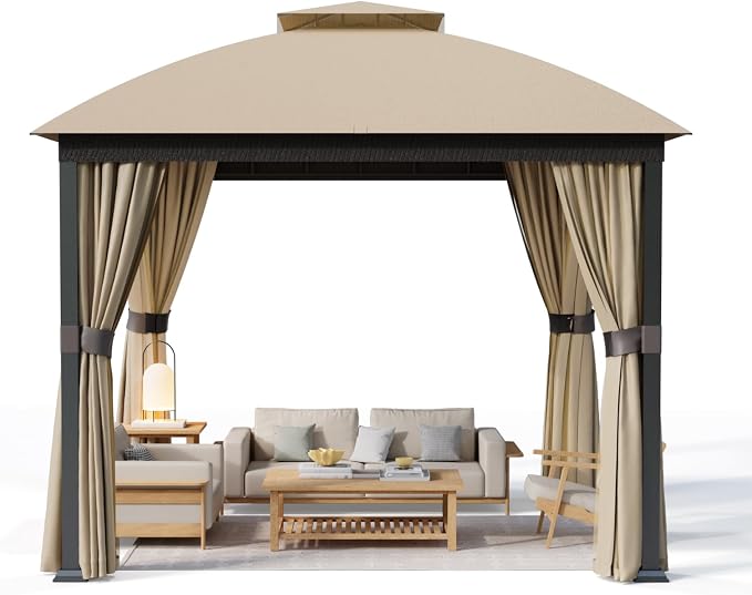 Patio Gazebo 10x10, Outdoor Gazebos, Heavy Duty Gazebo Soft Top Gazebos - Image 2