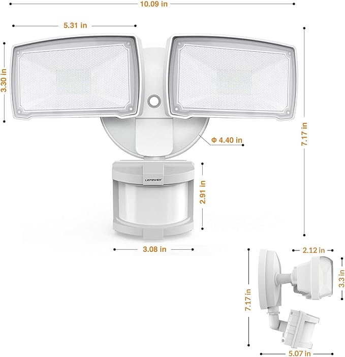 LEPOWER 30W LED Security Lights Motion Sensor Outdoor, IP65 Waterproof - Image 7