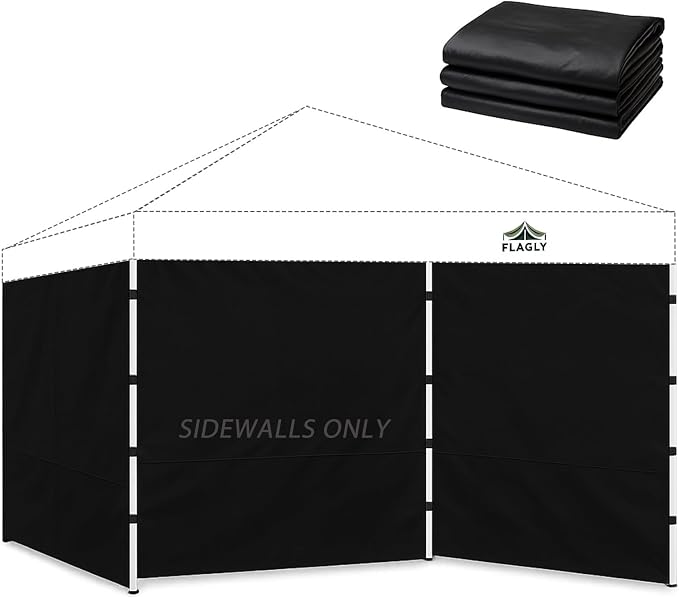 Instant Canopy Sidewalls for 10x10 Pop Up Canopy Tent, 300D Waterproof Material by FLAGLY