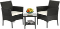 FDW Wicker Outdoor Furniture Patio Furniture Set of 3 Rattan Patio Chairs by FDW