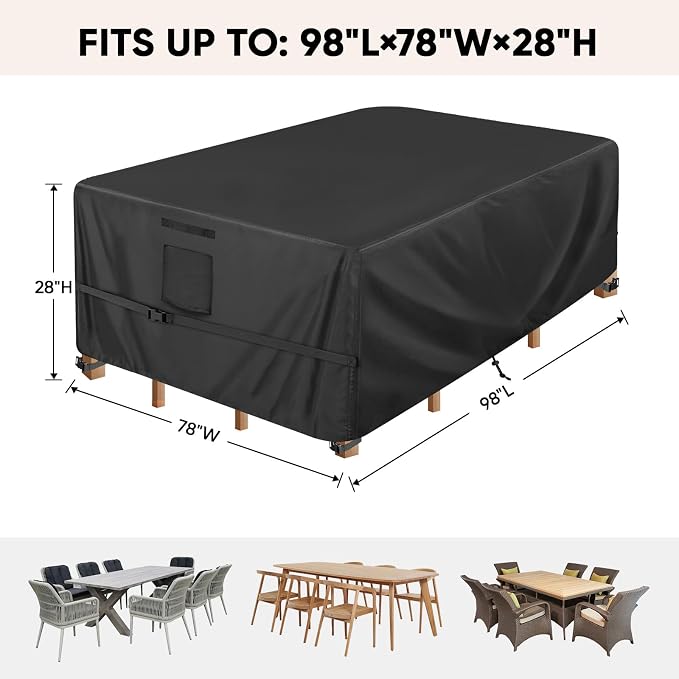 BALEINE Patio Furniture Covers, Outdoor Furniture Covers Waterproof, Heavy Duty - Image 2